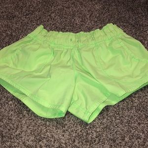 Neon Lulu lemon draw string shorts
